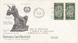 1969-05-21 Canada ILO Anniv Stamps FDC (77904)