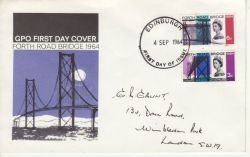 1964-09-04 Forth Road Bridge Stamps Edinburgh FDC (77949)