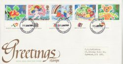 1989-01-31 Greetings Stamps Ipswich FDC (78063)
