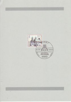 1993-01-14 Germany Munster Anniv Stamp FDC (78069)