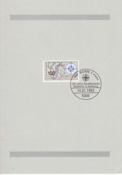 1993-01-14 Germany Sea Research Stamp FDC (78070)