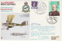 1974-02-18 No21 Squadron Jericho Flown Signed (78144)