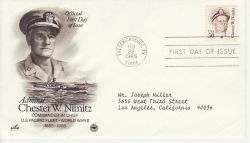 1985-02-22 USA Chester W Nimitz Stamp FDC (78446)