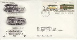 1983-10-08 USA Street Cars Stamps FDC (78502)
