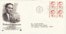 1985-09-19 USA Walter Lippmann Stamps FDC (78516)