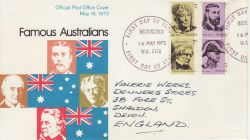 1973-05-16 Australia Famous Australians Stamps FDC (78776)