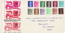 1971-02-15 Definitive Stamps NO POSTMARK FDC (78889)