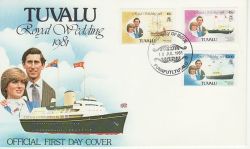 1981-07-10 Tuvalu Royal Wedding Stamps FDC (78967)
