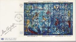 1967-11-17 United Nations Chagall Window M/Sheet FDC (79018)