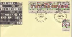 1977-03-09 Australia Cricket Stamps FDC (79083)