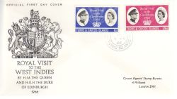 1966-02-04 Turks And Caicos Islands Royal Visit FDC (79103)