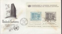 1960-10-24 United Nations 15th Anniv M/S FDC (79241)