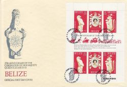 1978-04-21 Belize Coronation Stamps M/S FDC (79410)