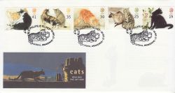 1995-01-17 Cats Stamps Catshill FDC (79532)