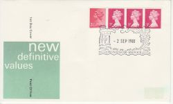 1981-09-02 Definitive Coil Stamps Windsor FDC (79559)