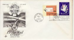 1964-05-01 United Nations Air Mail Stamps FDC (79660)