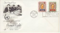 1963-12-10 United Nations Human Rights FDC (79728)