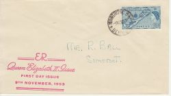 1953-11-09 Bermuda 1s3d Stamp FDC (79914)