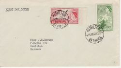 1955-05-16 Bermuda 1½d / 8d Stamp FDC (79920)