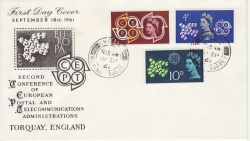 1961-09-18 CEPT Europa Stamps Woking Cds FDC (79992)