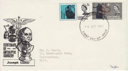1965-09-01 Lister Centenary Stamps Phos London FDC (80001)