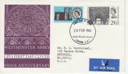 1966-02-28 Westminster Abbey Bureau EC1 FDC (80015)
