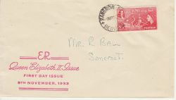 1953-11-09 Bermuda 2½d Stamp FDC (80039)