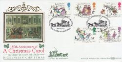 1993-11-09 Christmas Rochester Upon Medway Silk FDC (80150)