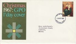1967-10-18 Christmas Stamp Romford FDC (80238)