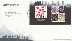 2006-11-09 Lest We Forget M/S T/House FDC (80286)