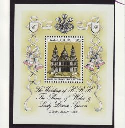 Barbuda 1981 Royal Wedding $5 Stamp M/S MNH (80382)