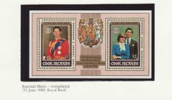 Cook Islands 1982 Royal Wedding M/S Royal Birth op (80449)