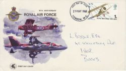 1968-05-29 Royal Air Force Stamp London FDC (80582)
