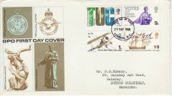 1968-05-29 Anniversaries Stamps London FDC (80628)