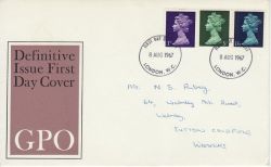 1967-08-08 Definitive Stamps London FDC (80631)