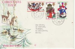 1968-11-25 Christmas Stamps Wilton cds FDC (80656)