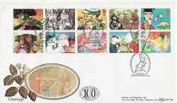 1993-02-02 Greetings Stamps Kensington FDC (80743)