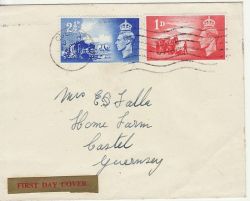 1948-05-10 KGVI Liberation Stamps Guernsey FDC (80794)
