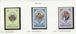 1981 Sierra Leone Royal Wedding Stamps MNH (81195)