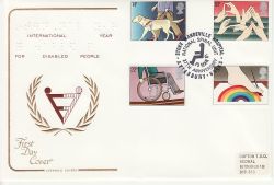 1981-03-25 Disabled Year Stoke Mandeville FDC (81498)