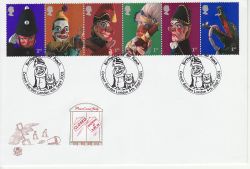 2001-09-04 Punch and Judy Stamps Covent Garden FDC (81517)