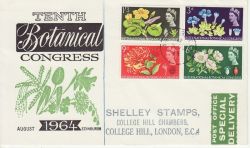 1964-08-05 Botanical Congress Stamps Cannon St cds FDC (81593)