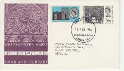 1966-02-28 Westminster Abbey Bureau EC1 FDC (81611)