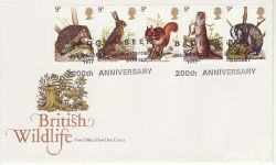 1977-10-05 British Wildlife Stamps Badger Beer FDC (81654)