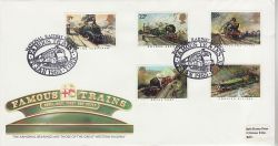 1985-01-22 Famous Trains Stamps NRM York FDC (81716)