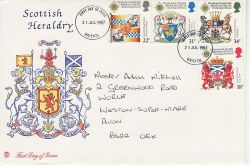 1987-07-21 Scottish Heraldry Stamps Bristol FDC (81849)