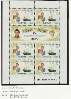 1981 Kiribati Royal Wedding 50c M/S MNH (81899)