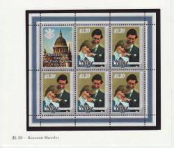 1981 Niue Royal Wedding Stamps $1.20 S/S MNH (81955)