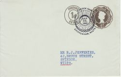 1969-07-05 4d + 1d Postal Stationery Chippenham Pmk (81995)