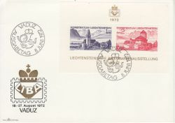 1972-06-08 Liechtenstein LIBA Exhibition M/S FDC (82184)
